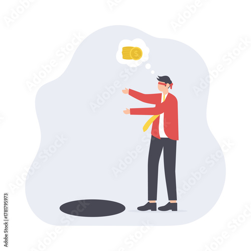 Unplanned financial risk decision Illustration 