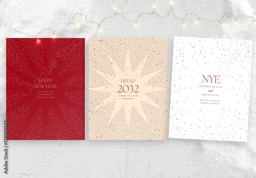 Minimal New Years Eve Flyer Poster Template for NYE Event Invitations & Happy New Year Backgrounds