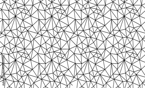 Seamless Monochrome Polygonal Triangle Grid Network