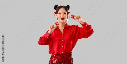 Beautiful Asian with fortun...