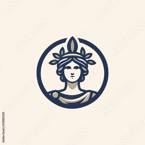 Artemis Archer Olympian Goddess Logo