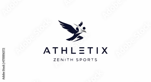 Athletix Zenith Sports logo featuring a dynamic athlete and bird symbol.