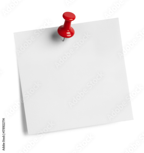 blank note with red push pin