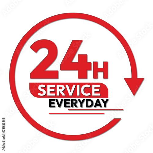 24 Hours Service Icon