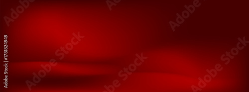 Abstract red gradient background, light and shadow on the backdrop with dimensions, hot tone wall with intense color, horizontal wallpaper.