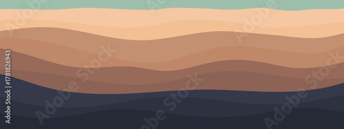 Geological subsurface. Layered of rock and organic strata. Underground oil and gas