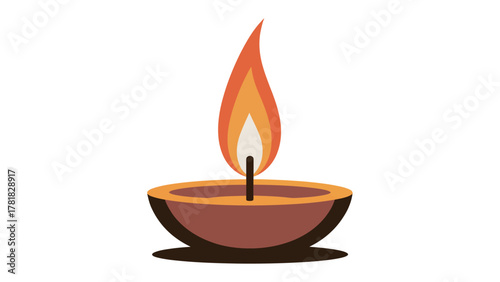 Burning Candle: A close-up shot of a flickering candle flame dances atop a decorative holder, casting a warm and inviting glow that evokes feelings of comfort and tranquility.