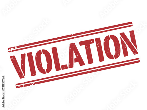 A red stamp with the word 'VIOLATION' is imprinted diagonally.