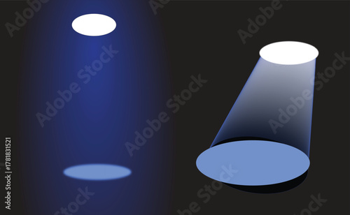 vector illustration of a lighting  on blue design