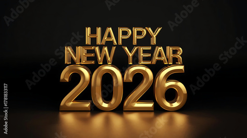 Golden 2026 Happy New Year Luxury Celebration