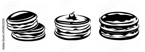 Delicious stack of pancakes for breakfast or brunch a classic treat for any meal enjoyable food item