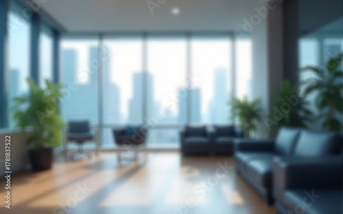 Abstract blur modern business office background with blur for your design. High quality