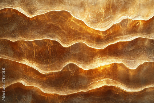 Fototapeta Naklejka Na Ścianę i Meble -  Sun-Kissed Sand Dunes Golden dunes ripple endlessly under blazing sun, sculpted by wind into ever-changing formations