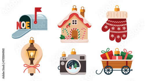 Festive Ornaments of Yuletide: A whimsical array of seasonal ornaments, each one a miniature emblem of festive cheer, capturing the essence of the holiday season with their unique designs.