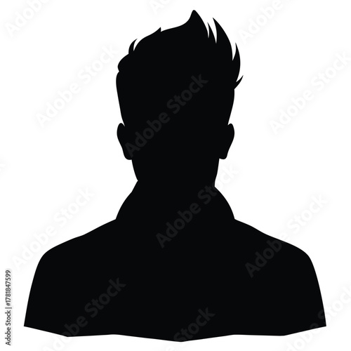 Silhouette of man wearing casual clothes fashion style hipster portrait