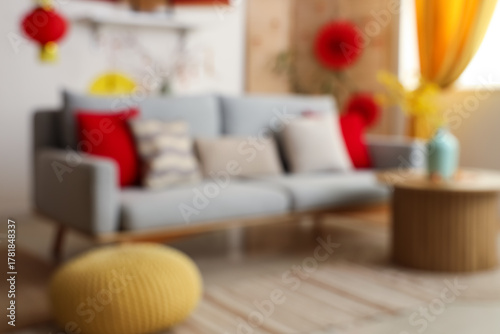 Blurred view of living room...