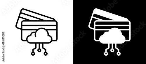 Virtual Card whiteblack icon