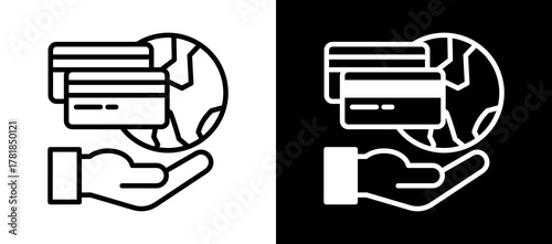 Payment Gateway whiteblack icon