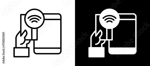 Nfc Payment whiteblack icon