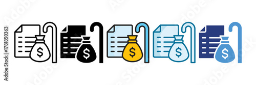 Retirement Plan Icon Set Multiple Style Collection