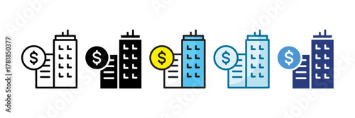 Real Estate Icon Set Multiple Style Collection