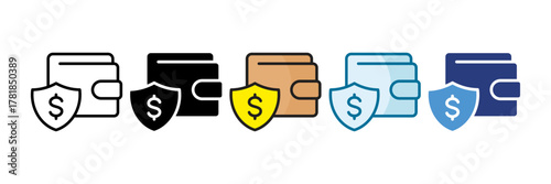 Savings Account Icon Set Multiple Style Collection