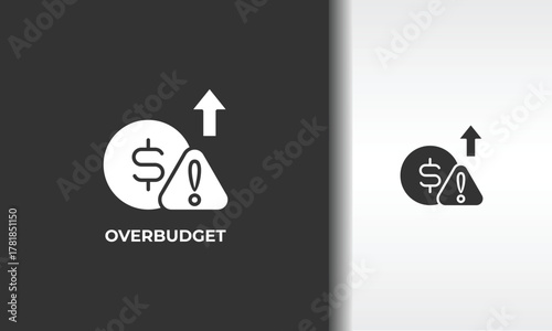 Overbudget Vector, Icon Or Logo Sign Isolated Symbol Illustration