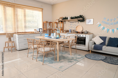 Interior of festive kitchen...