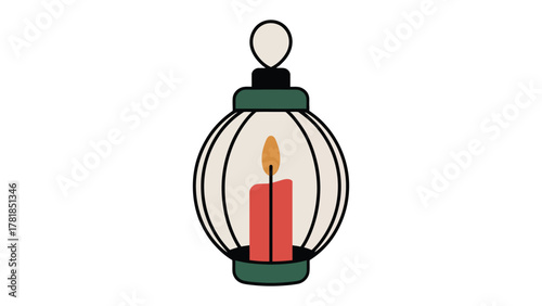 Vintage Lantern with Candle: A vintage lantern, a symbol of warmth and illumination, houses a gently flickering candle, casting a warm and inviting glow. A testament to cozy charm
