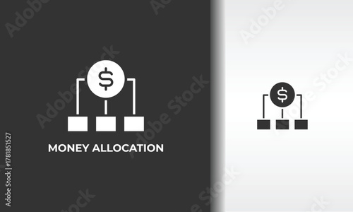 Money Allocation Vector, Icon Or Logo Sign Isolated Symbol Illustration
