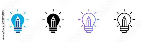 Creative Icon Multiple Style Vector Illustration
