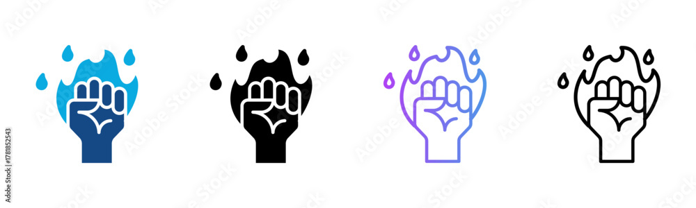 Obraz premium Passion Icon Multiple Style Vector Illustration