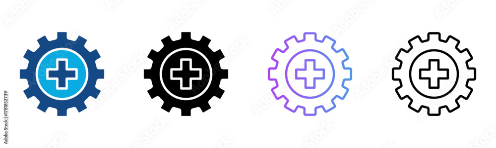 Obraz premium Safety First Icon Multiple Style Vector Illustration