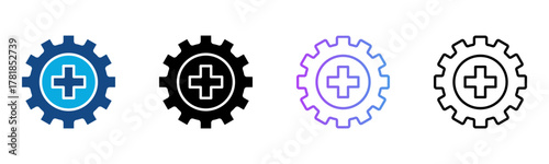 Safety First Icon Multiple Style Vector Illustration
