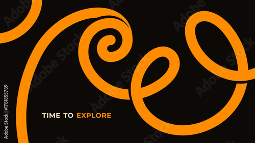 Time to Explore Dynamic Orange Swirls
