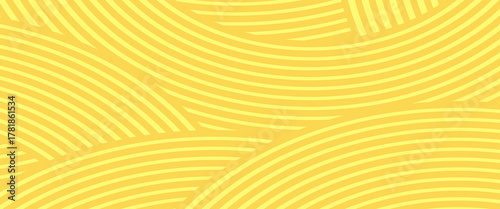 Pasta background, spaghetti abstract geometric pattern. Macaroni yellow poster. Wavy abstract pattern. Pasta vector illustration