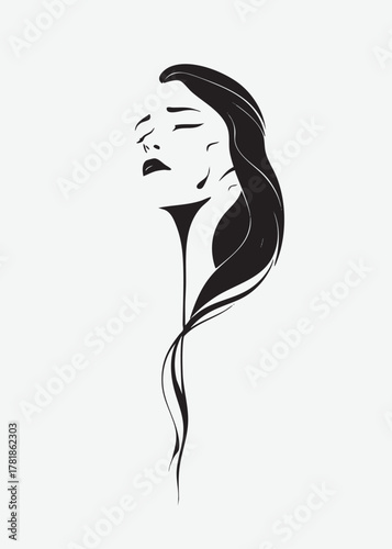 silhouette of a crying woman