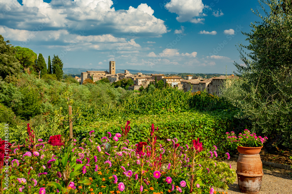 Fototapeta premium Colle di Val d'Elsa, Italy. Panoramic view