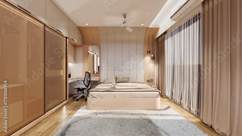 Interior  Bedroom With minimalist theme