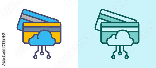 Virtual Card whitegreen icon