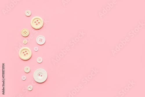 Different buttons on pink b...