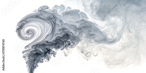 Abstract Smoke Swirl Grey S...