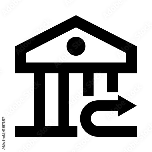 Banking Service Payment Line Icon