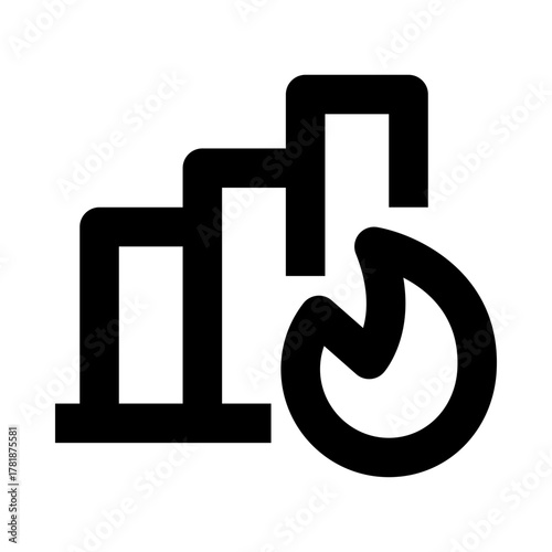 Explosive Business Growth Outline Icon