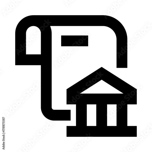 Financial Document Policy Line Icon