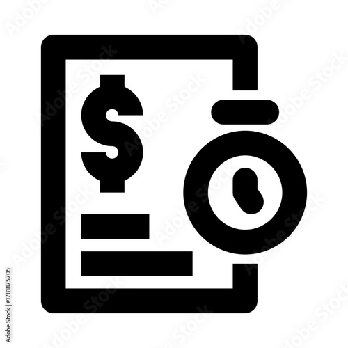 Financial Debt Burden Outline Icon