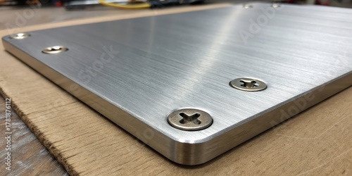Brushed Aluminum Plate with...
