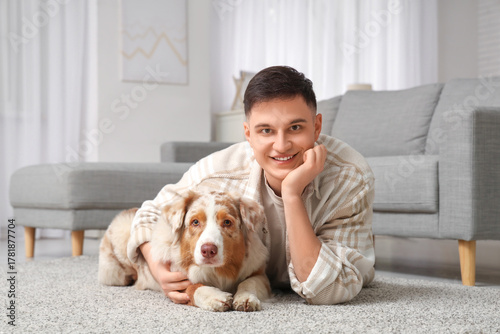 Young man with cute Austral...