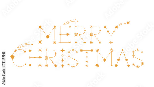 Festive Cheer: A stylish, gold-toned Merry Christmas script, evoking the joy and magic of the holiday season.