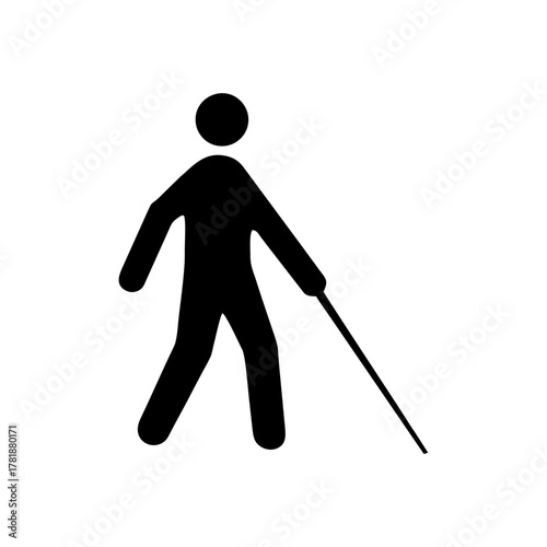 Accessibility, blind or low vision vector design sign public information symbols standard ISO 7001